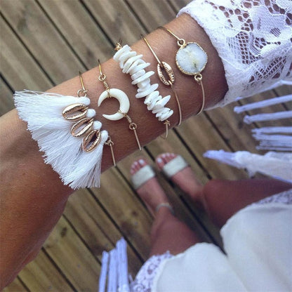 21 Styles Classic Arrow Knot Round Crystal Gem Multilayer Adjustable Open Bracelet Set Women Fashion Party Jewelry Gift