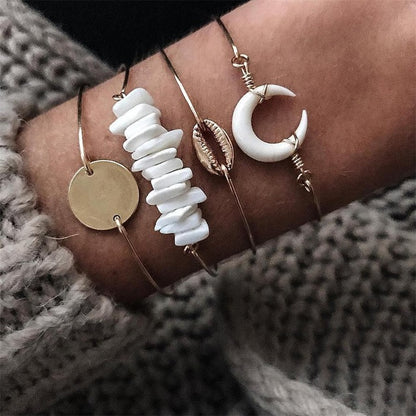 21 Styles Classic Arrow Knot Round Crystal Gem Multilayer Adjustable Open Bracelet Set Women Fashion Party Jewelry Gift