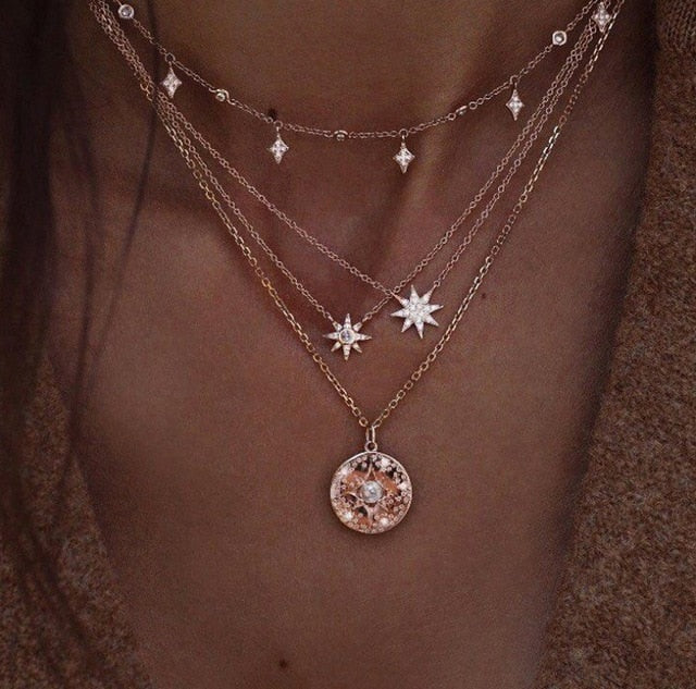 Fashion Jewelry Collier Pink Gold Rose Statement Pendant Necklace Women's Beauty and Beast Jewelry Lovers Gifts  4CND24