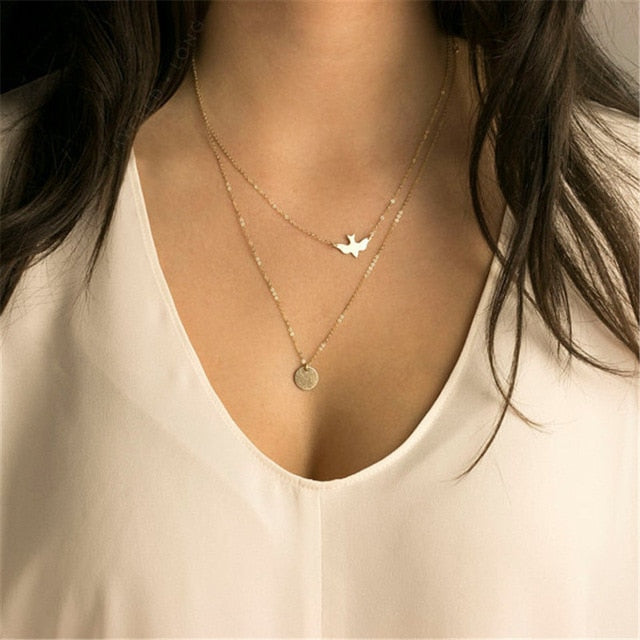 Fashion Jewelry Collier Pink Gold Rose Statement Pendant Necklace Women's Beauty and Beast Jewelry Lovers Gifts  4CND24
