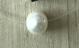 New Personality Fashion Square Imitation Pearl Crystal Zircon Zircon Necklace Invisible Transparent Fishing Line Necklace Women